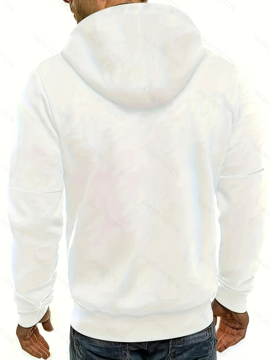 Heren Hoodie Jas met Rits – Sportief - Effen Kleur - Bivakshop