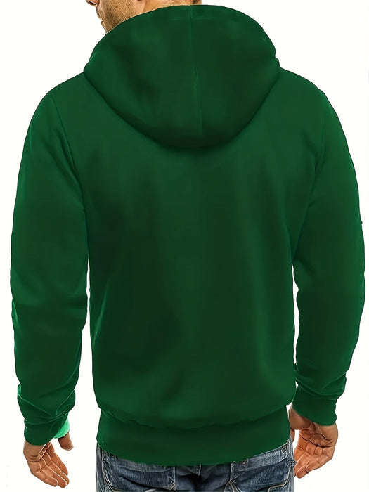 Heren Hoodie Jas met Rits – Sportief - Effen Kleur - Bivakshop