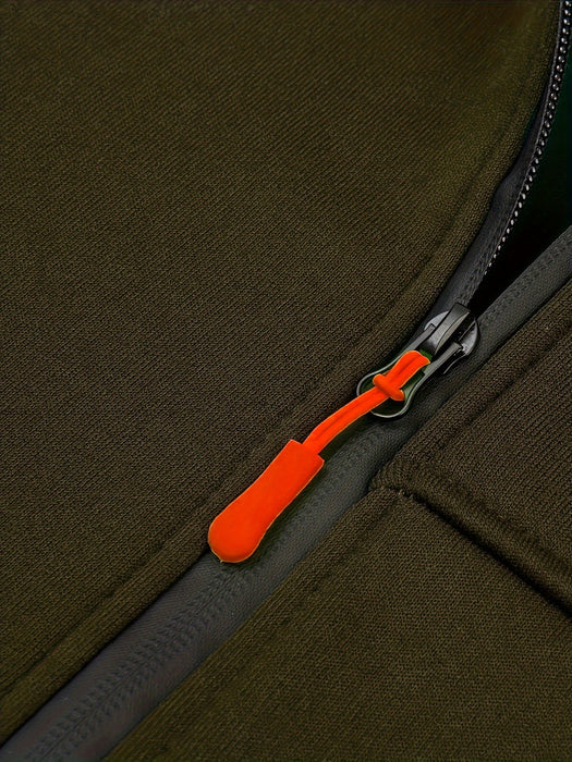 Heren Hoodie Jas met Rits – Sportief - Effen Kleur - Bivakshop