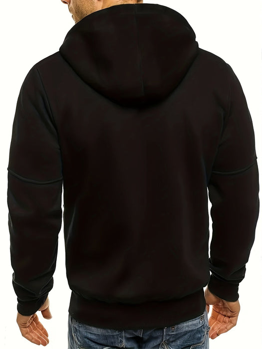 Heren Hoodie Jas met Rits – Sportief - Effen Kleur - Bivakshop