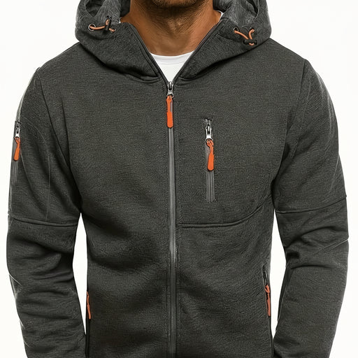 Heren Hoodie Jas met Rits – Sportief - Effen Kleur - Bivakshop
