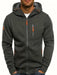 Heren Hoodie Jas met Rits – Sportief - Effen Kleur - Bivakshop