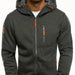 Heren Hoodie Jas met Rits – Sportief - Effen Kleur - Bivakshop