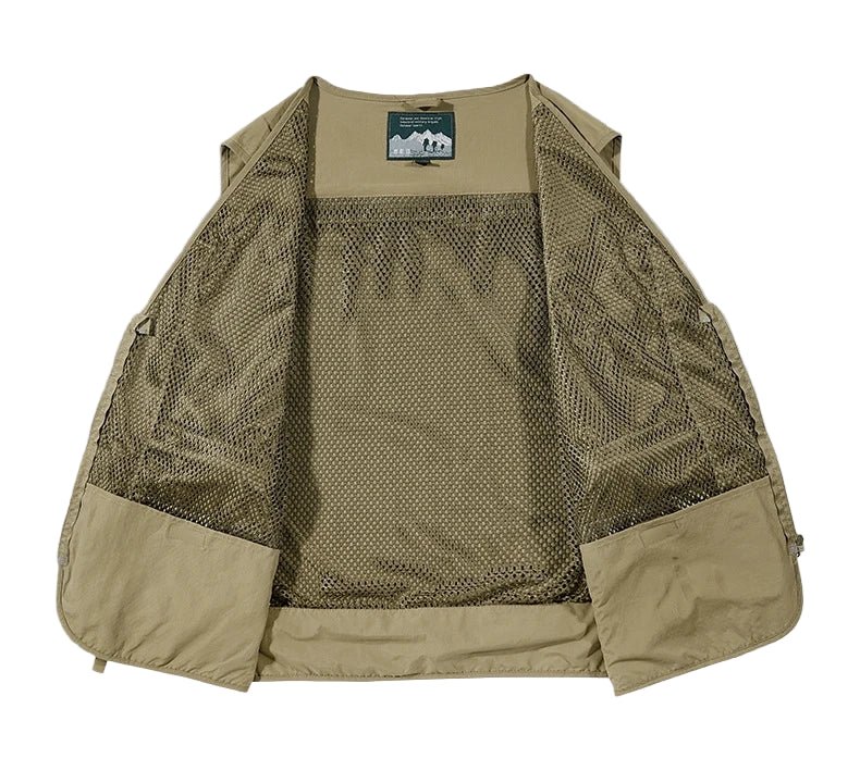 Heren outdoor vest – Ademend – Multifunctionele zakken voor buitenactiviteiten - Bivakshop