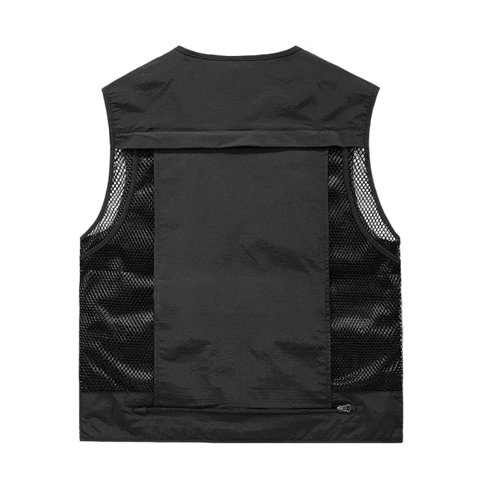 Heren outdoor vest – Ademend – Multifunctionele zakken voor buitenactiviteiten - Bivakshop