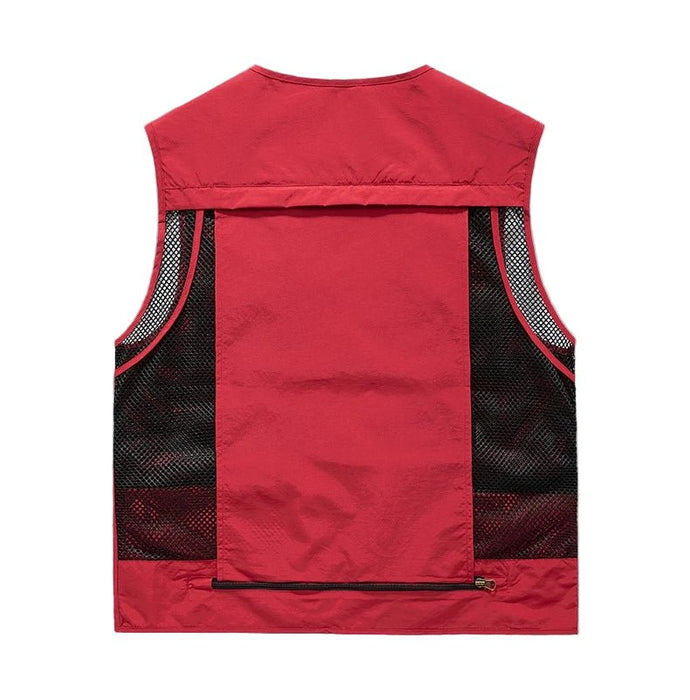 Heren outdoor vest – Ademend – Multifunctionele zakken voor buitenactiviteiten - Bivakshop