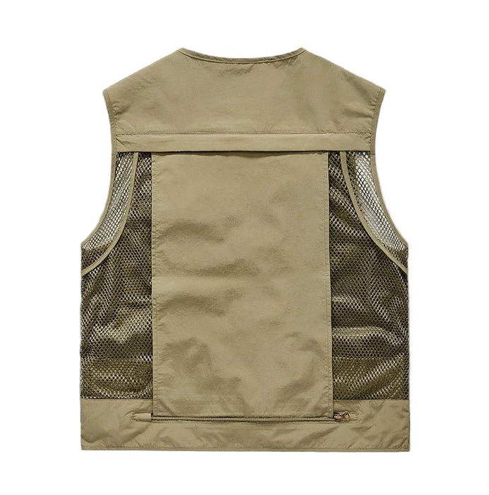 Heren outdoor vest – Ademend – Multifunctionele zakken voor buitenactiviteiten - Bivakshop