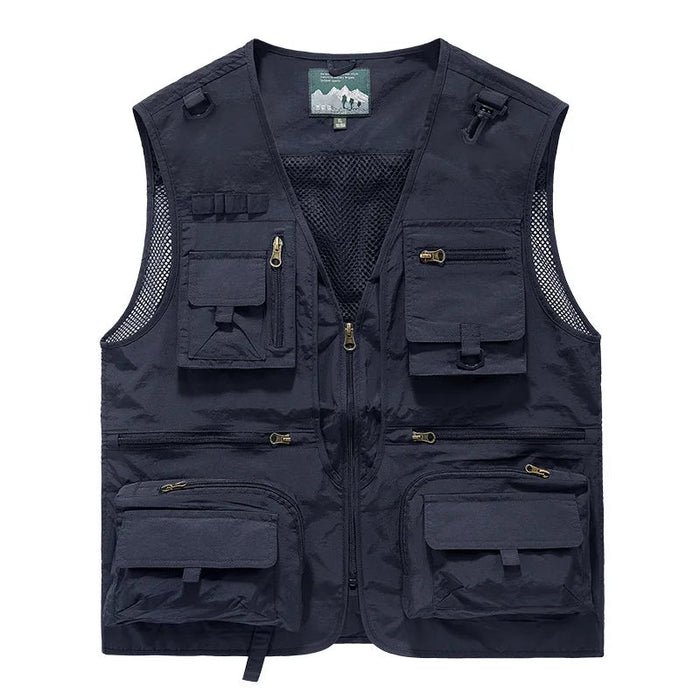 Heren outdoor vest – Ademend – Multifunctionele zakken voor buitenactiviteiten - Bivakshop