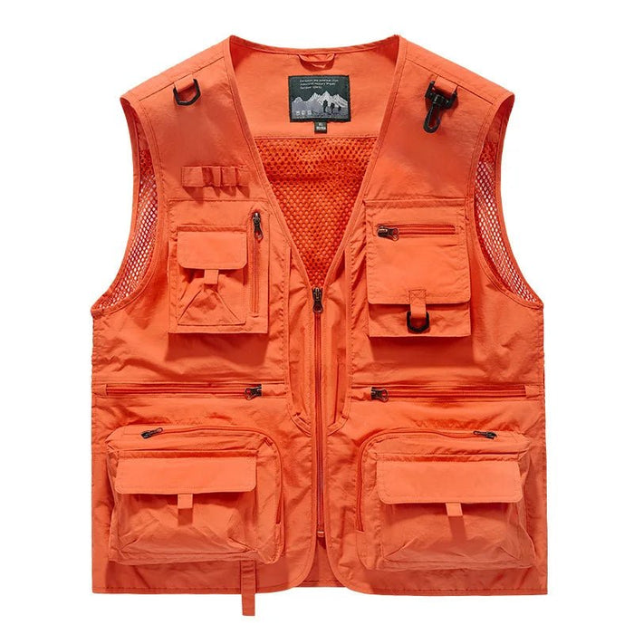 Heren outdoor vest – Ademend – Multifunctionele zakken voor buitenactiviteiten - Bivakshop