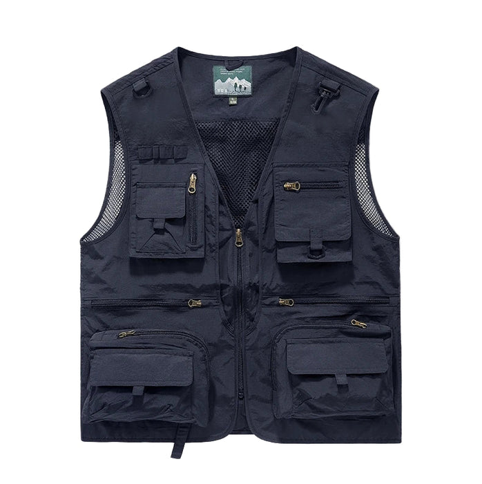 Heren outdoor vest – Ademend – Multifunctionele zakken voor buitenactiviteiten - Bivakshop