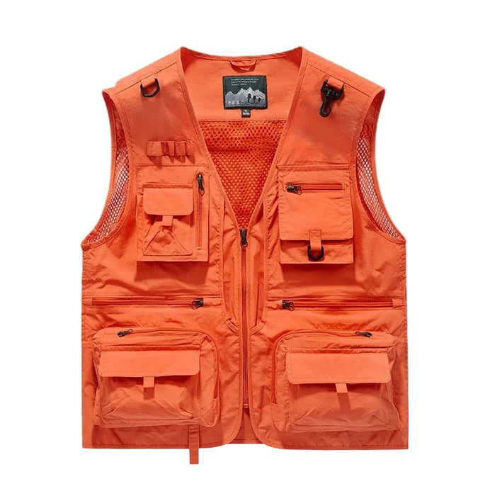Heren outdoor vest – Ademend – Multifunctionele zakken voor buitenactiviteiten - Bivakshop