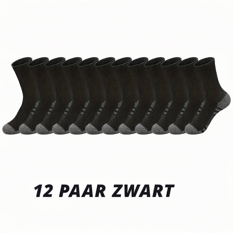 Heren sportsokken – 6/12 paar – Antislip & Comfortabel voor Outdoor en Gym - Bivakshop