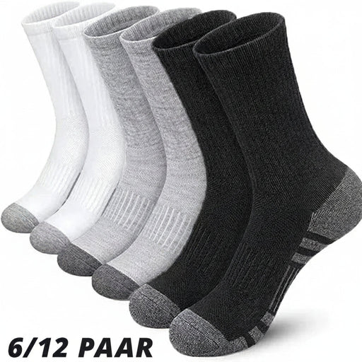 Heren sportsokken – 6/12 paar – Antislip & Comfortabel voor Outdoor en Gym - Bivakshop