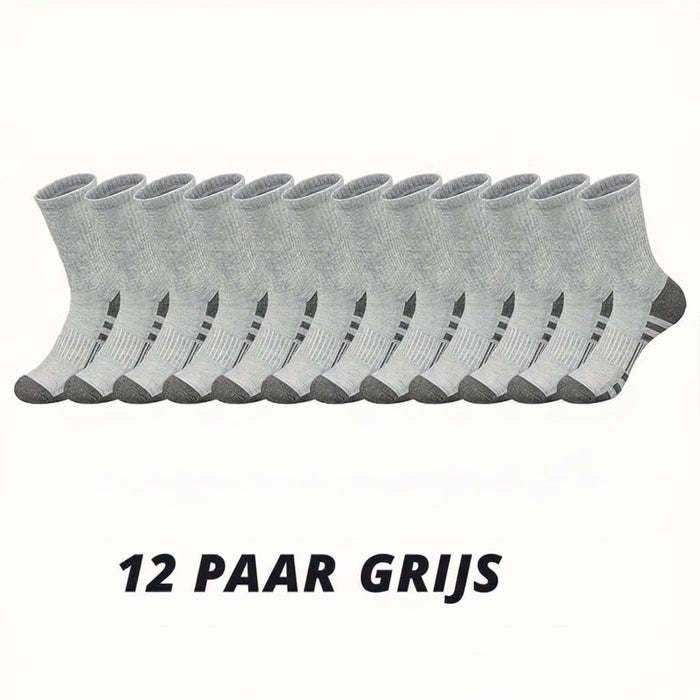 Heren sportsokken – 6/12 paar – Antislip & Comfortabel voor Outdoor en Gym - Bivakshop