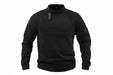 Heren winter sweatshirt - Fleece pullover met rits - Losse dikke trui in effen kleur - Bivakshop
