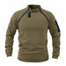 Heren winter sweatshirt - Fleece pullover met rits - Losse dikke trui in effen kleur - Bivakshop