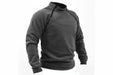 Heren winter sweatshirt - Fleece pullover met rits - Losse dikke trui in effen kleur - Bivakshop