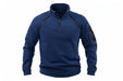 Heren winter sweatshirt - Fleece pullover met rits - Losse dikke trui in effen kleur - Bivakshop