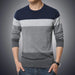 Herfst casual heren trui - O - hals gestreept - Slim fit gebreide pullover - Bivakshop
