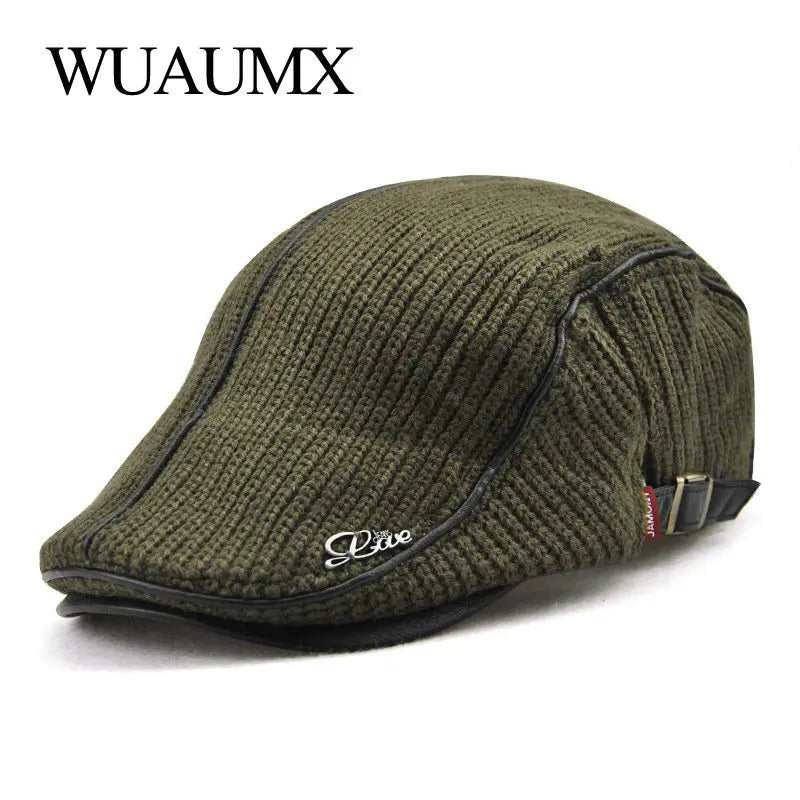 Herfst winter gebreide baret - Warme unisex pet - Verstelbare wollen muts voor heren en dames - Bivakshop