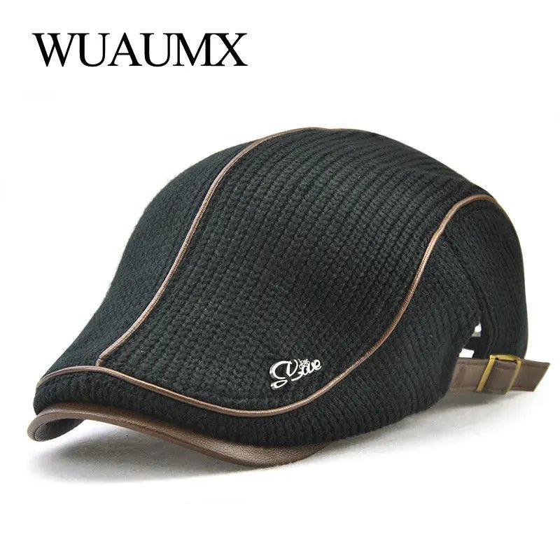 Herfst winter gebreide baret - Warme unisex pet - Verstelbare wollen muts voor heren en dames - Bivakshop