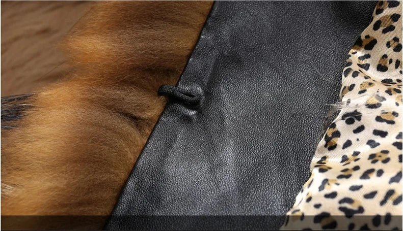 Herfst winterjas dames - Luipaard imitatie bontjas - Mode met bontkraag - Bivakshop