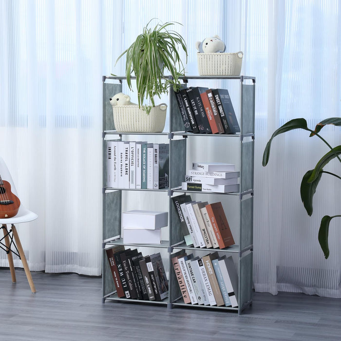 Herzberg 8 - laags trapvormig boekenrek - Multifunctioneel en duurzaam - 85x125cm grijs - Bivakshop