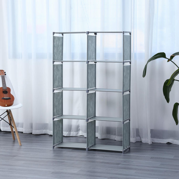 Herzberg 8 - laags trapvormig boekenrek - Multifunctioneel en duurzaam - 85x125cm grijs - Bivakshop
