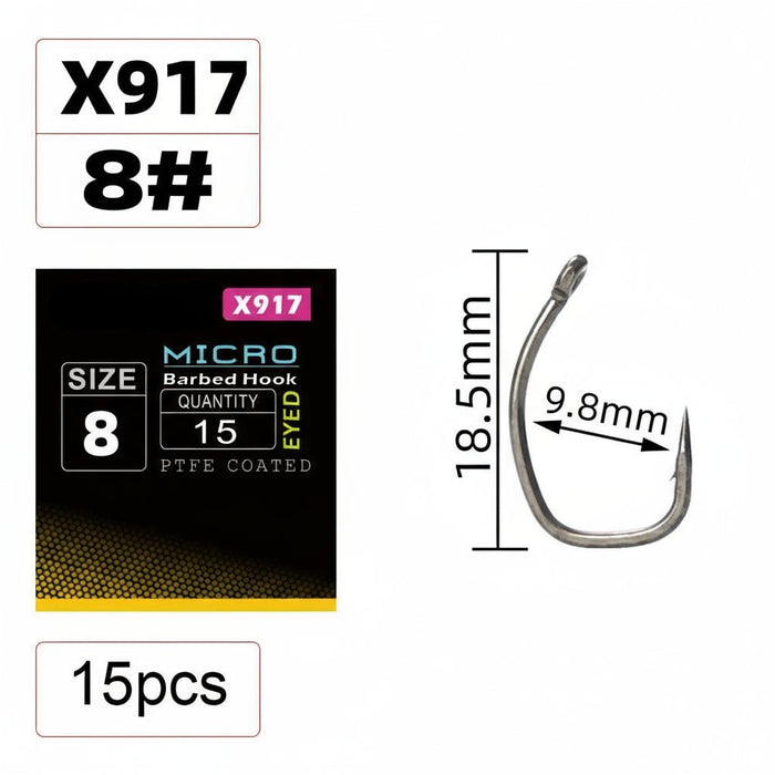 High Carbon Barbed Hooks – End Tackle met Micro Weerhaak - Bivakshop