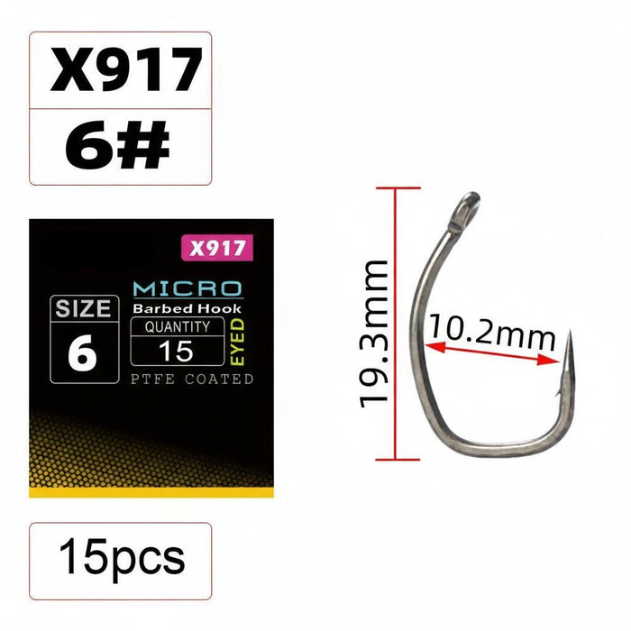 High Carbon Barbed Hooks – End Tackle met Micro Weerhaak - Bivakshop