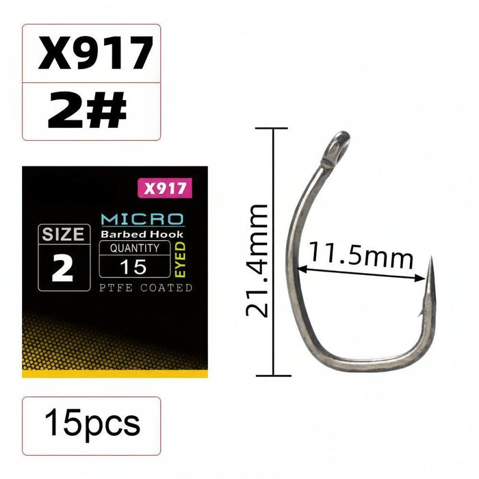 High Carbon Barbed Hooks – End Tackle met Micro Weerhaak - Bivakshop