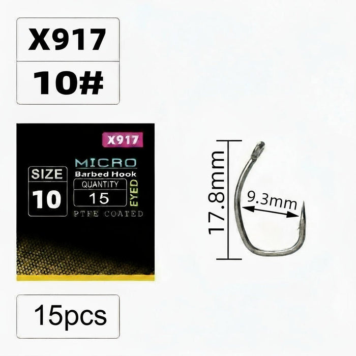 High Carbon Barbed Hooks – End Tackle met Micro Weerhaak - Bivakshop