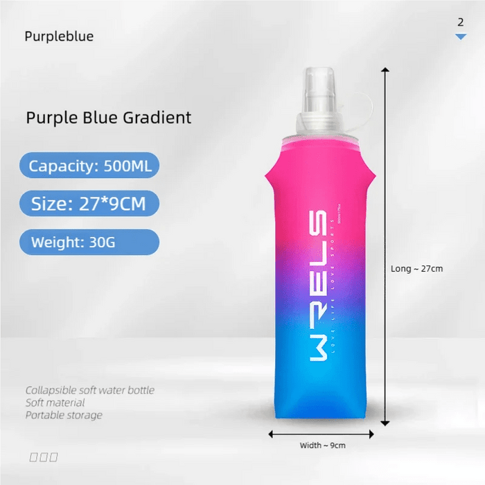 High Flow Soft Flask – Opvouwbare Sport Waterfles (250ml & 500ml) – Ultra - Lichtgewicht TPU Drinkfles in Diverse Kleuren - Bivakshop