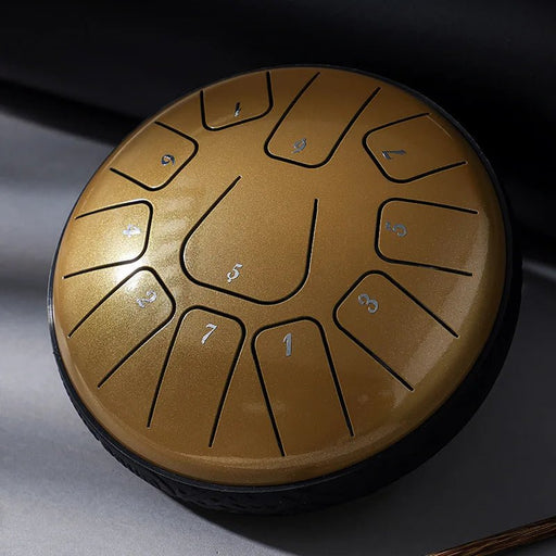 HLURU stalen tongdrum - 6 inch, 11 tonen in D - stemming - Eenvoudig bespeelbaar percussie - instrument - Bivakshop