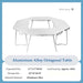 HOMFUL opvouwbare rvs kampeertafel – Multifunctionele ronde campingtafel voor buiten en barbecue - Bivakshop