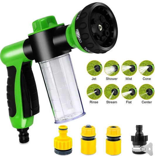 Hond douche sproeier - 8 in 1 - Hoge drukslang foamfunctie - Bivakshop