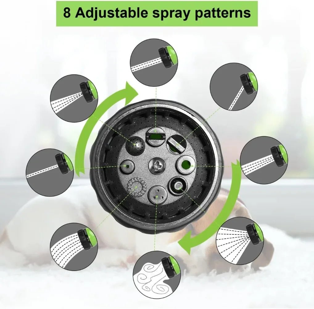 Hond douche sproeier - 8 in 1 - Hoge drukslang foamfunctie - Bivakshop