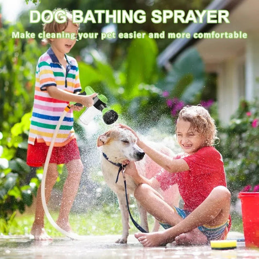 Hond douche sproeier - 8 in 1 - Hoge drukslang foamfunctie - Bivakshop