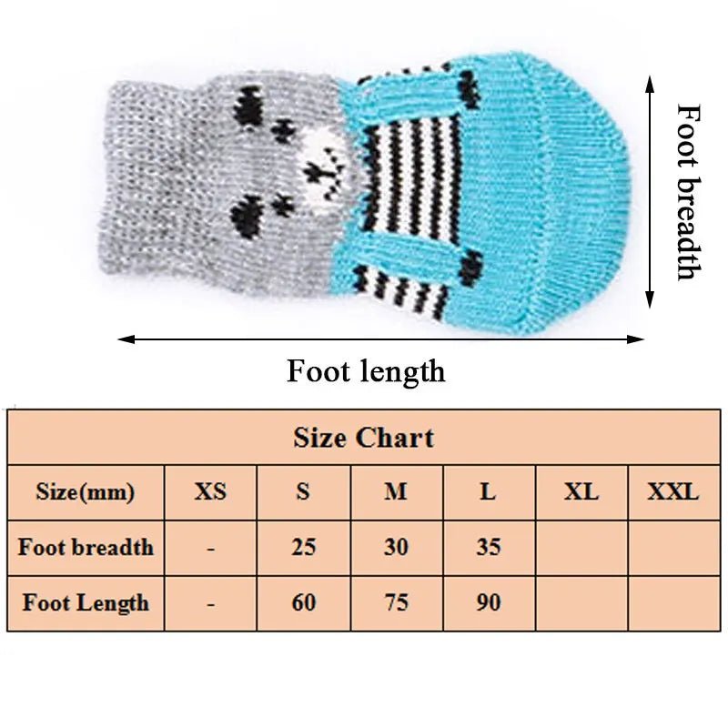 Hondensokken - Antislip - Katoen winter ademend tegen uitglijden - Bivakshop
