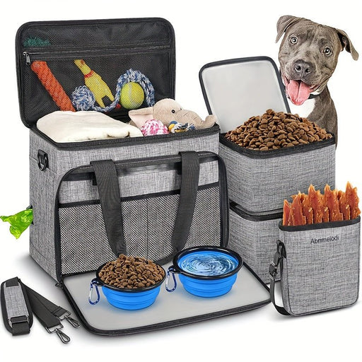 Hondentravel set 6 - delig – compleet reisorganizer – opvouwbare voerbakken - Bivakshop