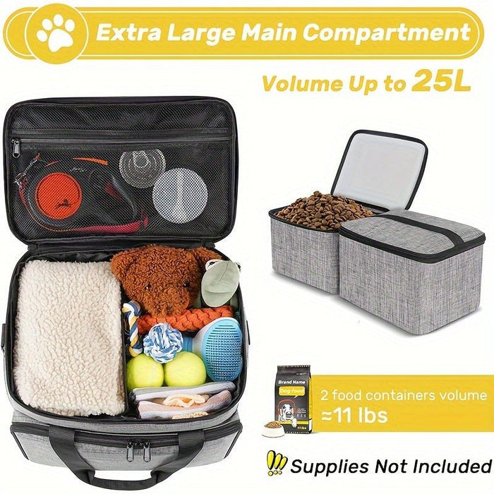 Hondentravel set 6 - delig – compleet reisorganizer – opvouwbare voerbakken - Bivakshop