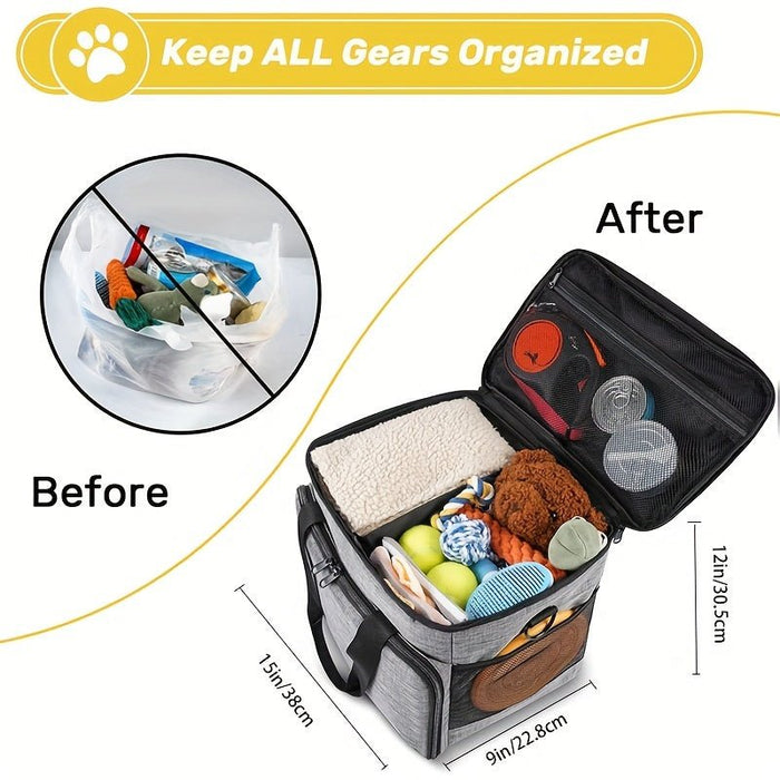 Hondentravel set 6 - delig – compleet reisorganizer – opvouwbare voerbakken - Bivakshop