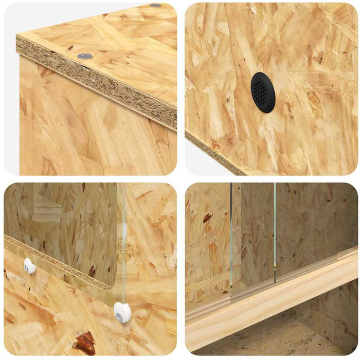 Hoog OSB Terrarium - Bruin - 80 cm of 100 cm Hoog - Bivakshop