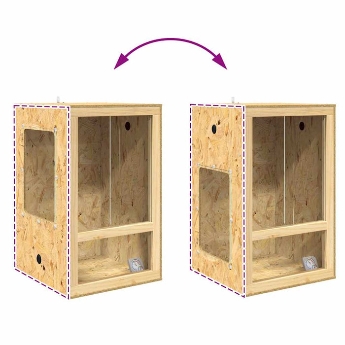 Hoog OSB Terrarium - Bruin - 80 cm of 100 cm Hoog - Bivakshop