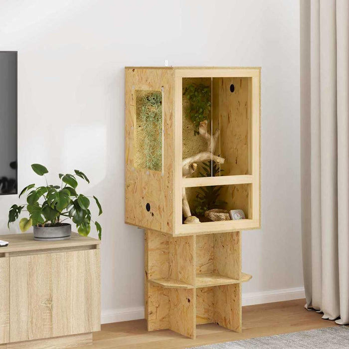 Hoog OSB Terrarium - Bruin - 80 cm of 100 cm Hoog - Bivakshop