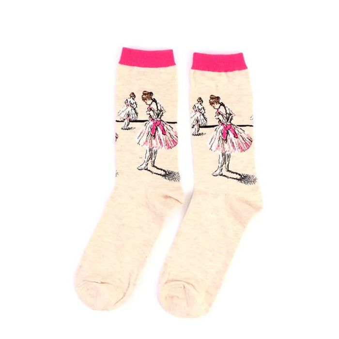 Hot Dropshipping Autumn winter Retro Women New Art Van Gogh Mural World Famous Oil Painting Series Men Socks Funny Socks - Bivakshop