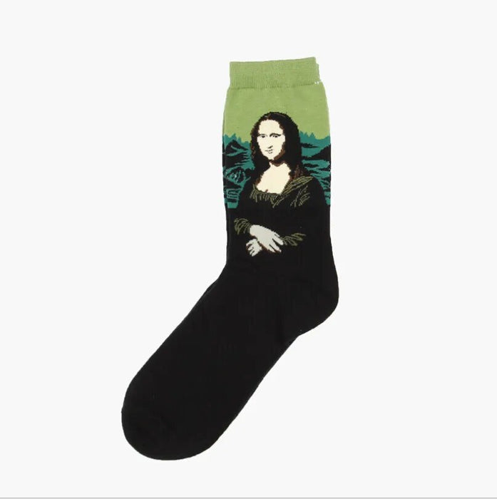 Hot Dropshipping Autumn winter Retro Women New Art Van Gogh Mural World Famous Oil Painting Series Men Socks Funny Socks - Bivakshop