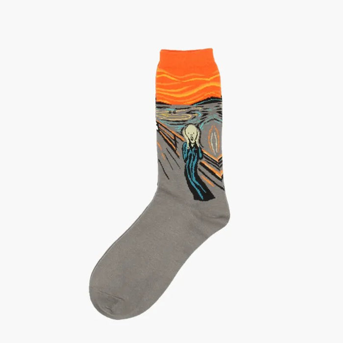 Hot Dropshipping Autumn winter Retro Women New Art Van Gogh Mural World Famous Oil Painting Series Men Socks Funny Socks - Bivakshop