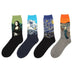 Hot Dropshipping Autumn winter Retro Women New Art Van Gogh Mural World Famous Oil Painting Series Men Socks Funny Socks - Bivakshop