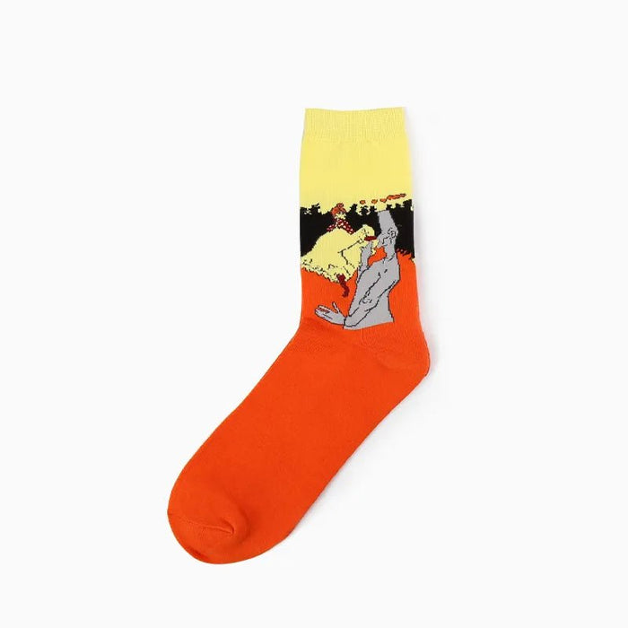 Hot Dropshipping Autumn winter Retro Women New Art Van Gogh Mural World Famous Oil Painting Series Men Socks Funny Socks - Bivakshop